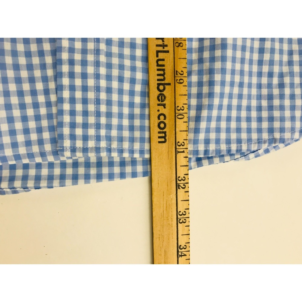 US Polo Assn. Shirt Men's Size XL Blue White Checkered Short Sleeve Button Down - Picture 4 of 6